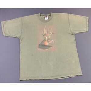 Rare Vintage 90s Realtree Leon Parson Art Logo Faded Shirt XL Outdoor Hunting